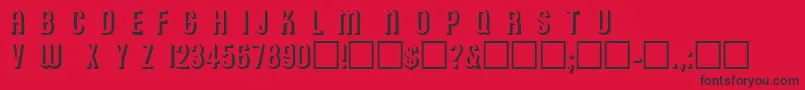 Roundedrelief Font – Black Fonts on Red Background