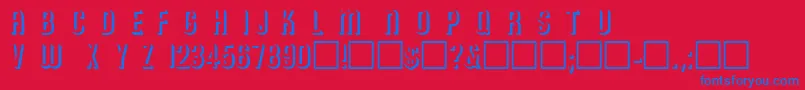 Roundedrelief Font – Blue Fonts on Red Background