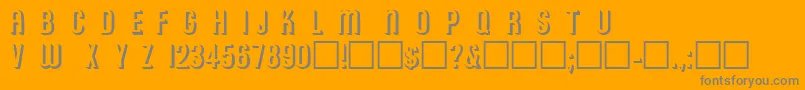 Fonte Roundedrelief – fontes cinzas em um fundo laranja