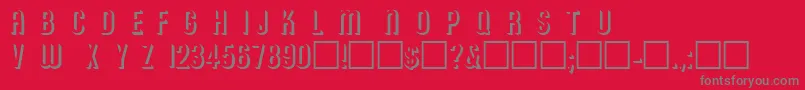 Roundedrelief Font – Gray Fonts on Red Background
