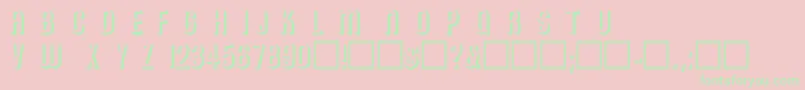 Roundedrelief Font – Green Fonts on Pink Background