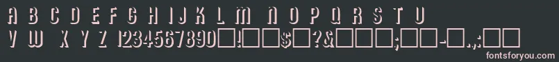 Czcionka Roundedrelief – różowe czcionki na czarnym tle