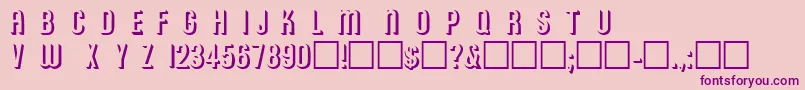 fuente Roundedrelief – Fuentes Moradas Sobre Fondo Rosa