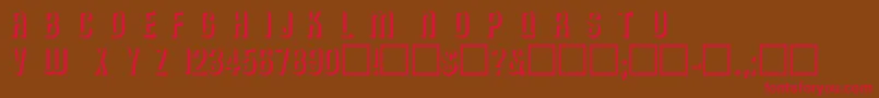 Roundedrelief Font – Red Fonts on Brown Background