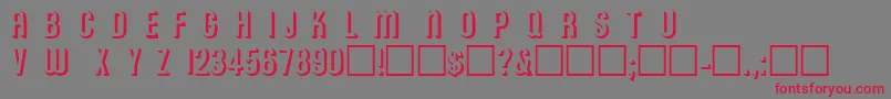 Roundedrelief-Schriftart – Rote Schriften auf grauem Hintergrund