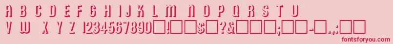 Roundedrelief Font – Red Fonts on Pink Background