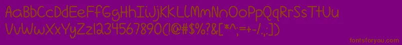 En savoir plus sur la police LoveIsComplicatedAgainOtf Police LoveIsComplicatedAgainOtf – polices brunes sur fond violet