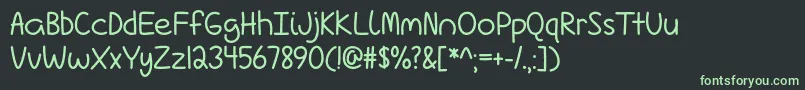 LoveIsComplicatedAgainOtf Font – Green Fonts on Black Background