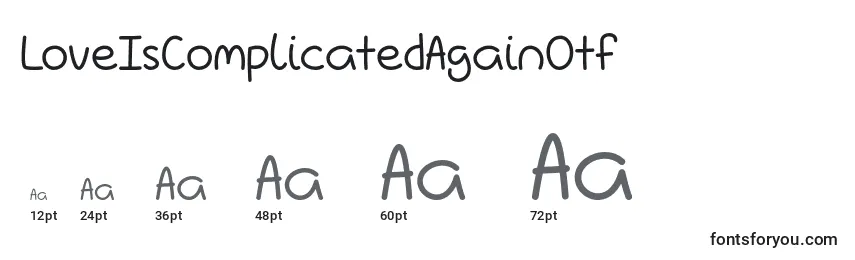 LoveIsComplicatedAgainOtf Font Sizes