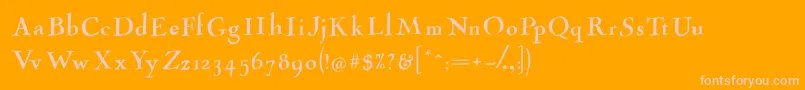 Tangoasis Font – Pink Fonts on Orange Background