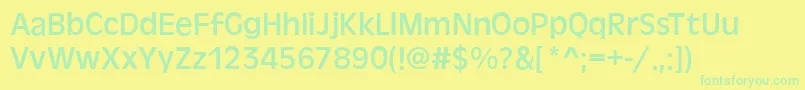 AntigoneRegular Font – Green Fonts on Yellow Background