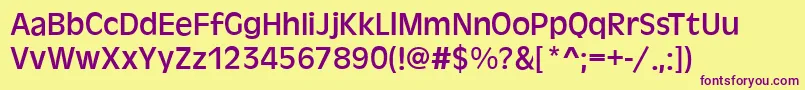 AntigoneRegular Font – Purple Fonts on Yellow Background