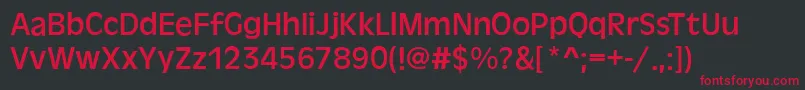 AntigoneRegular Font – Red Fonts on Black Background