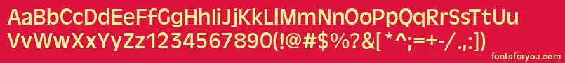 AntigoneRegular Font – Yellow Fonts on Red Background