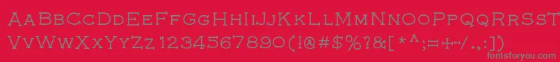 HamAndEggsByIntestinoGrueso-Schriftart – Graue Schriften auf rotem Hintergrund