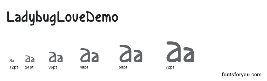 LadybugLoveDemo Font Sizes