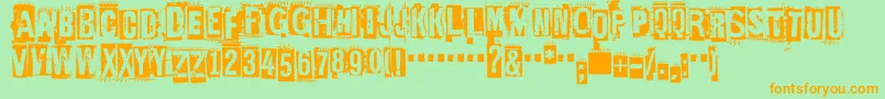 EdGeinGwilty Font – Orange Fonts on Green Background