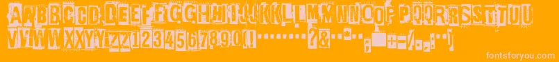 EdGeinGwilty Font – Pink Fonts on Orange Background