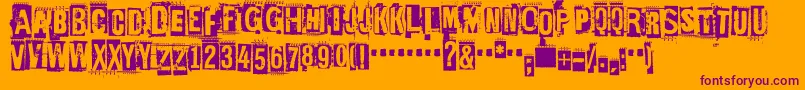 EdGeinGwilty Font – Purple Fonts on Orange Background