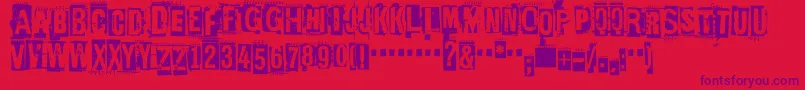 EdGeinGwilty Font – Purple Fonts on Red Background