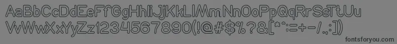 フォントNeonGlow – 黒い文字の灰色の背景