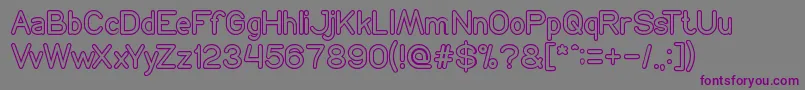 Шрифт NeonGlow – фиолетовые шрифты на сером фоне