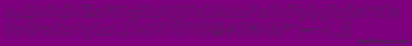 CalgaryoutlineMediumRegular-Schriftart – Schwarze Schriften auf violettem Hintergrund