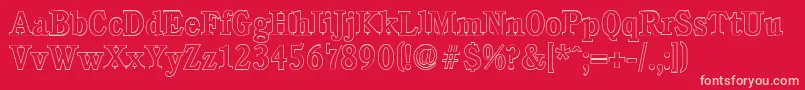 CalgaryoutlineMediumRegular Font – Pink Fonts on Red Background