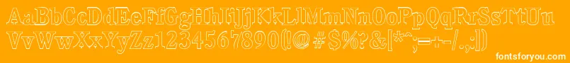 CalgaryoutlineMediumRegular Font – White Fonts on Orange Background