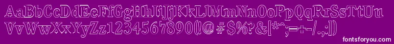 CalgaryoutlineMediumRegular Font – White Fonts on Purple Background