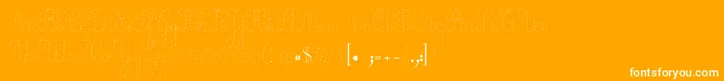 Шрифт EcCoPt – белые шрифты на оранжевом фоне