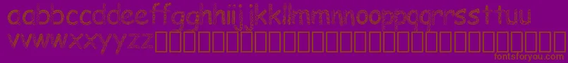 Doodlowers Font – Brown Fonts on Purple Background