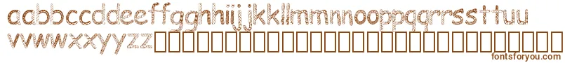 Шрифт Doodlowers – коричневые шрифты на белом фоне