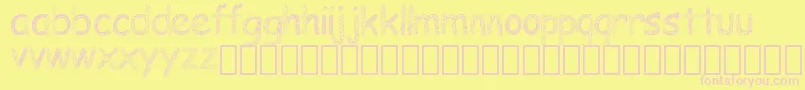 Doodlowers Font – Pink Fonts on Yellow Background