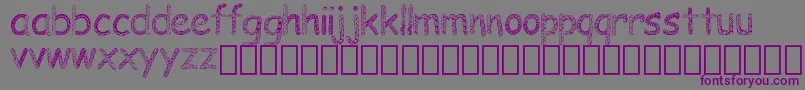 Doodlowers-fontti – violetit fontit harmaalla taustalla