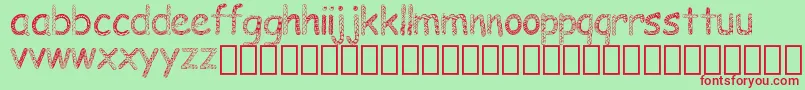 Lisätietoja Doodlowers-fontista Doodlowers-fontti – punaiset fontit vihreällä taustalla