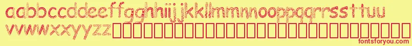 Doodlowers Font – Red Fonts on Yellow Background
