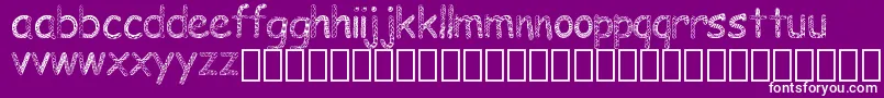 Doodlowers Font – White Fonts on Purple Background