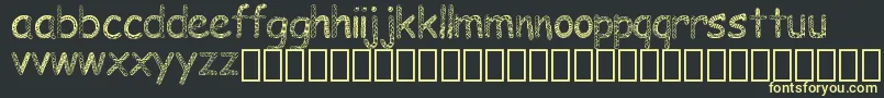 Doodlowers Font – Yellow Fonts on Black Background