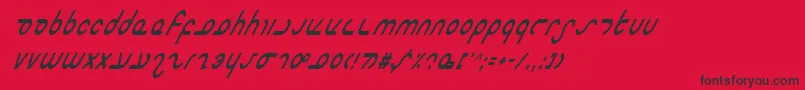 MasterdomCondensedItalic Font – Black Fonts on Red Background