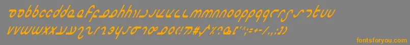 MasterdomCondensedItalic Font – Orange Fonts on Gray Background