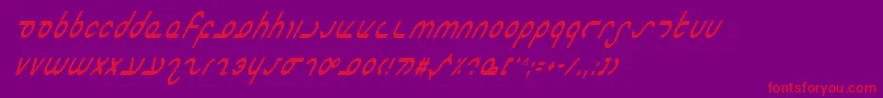 MasterdomCondensedItalic Font – Red Fonts on Purple Background