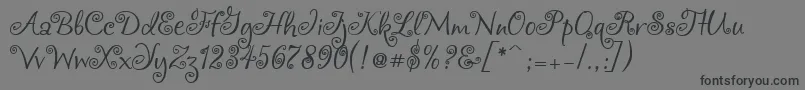 Chocogirl-Schriftart – Schwarze Schriften auf grauem Hintergrund