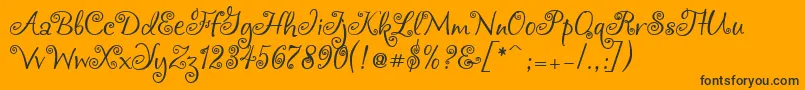 Шрифт Chocogirl – чёрные шрифты на оранжевом фоне