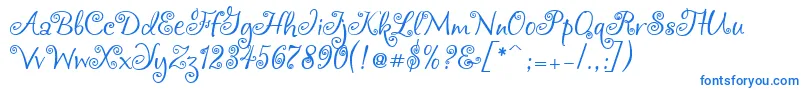 Шрифт Chocogirl – синие шрифты