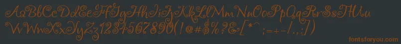 Chocogirl-fontti – ruskeat fontit mustalla taustalla