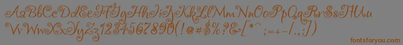 Шрифт Chocogirl – коричневые шрифты на сером фоне