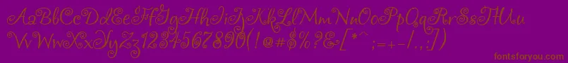 Chocogirl-fontti – ruskeat fontit violetilla taustalla