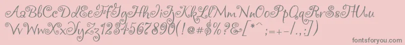 Chocogirl Font – Gray Fonts on Pink Background