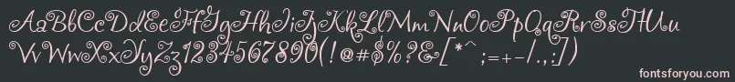 Шрифт Chocogirl – розовые шрифты на чёрном фоне